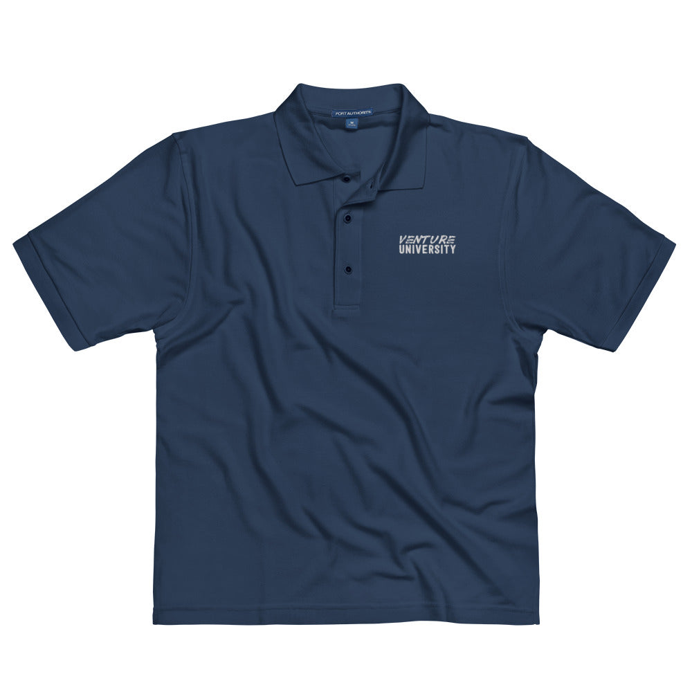 Venture University Men's Premium Polo Blue
