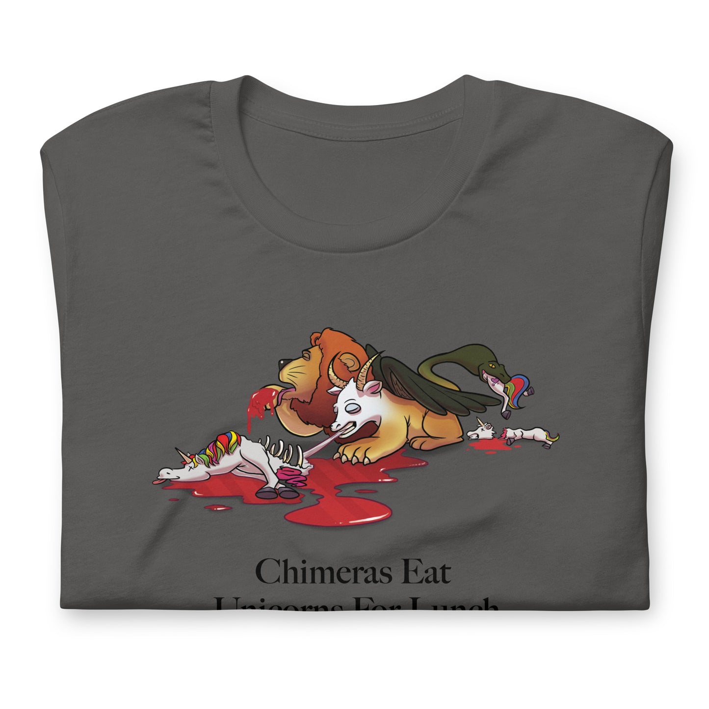 Chimeras Eat Unicorns For Lunch Unisex T-Shirt (Chimera = $1T+ Valuation, Unicorn = $1B+ Valuation)