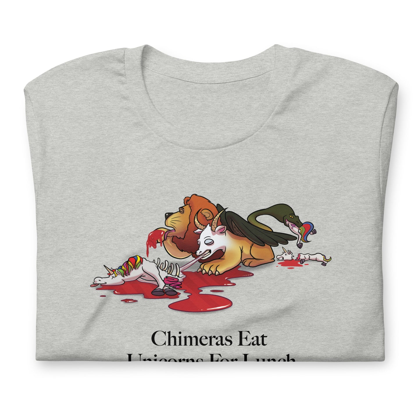 Chimeras Eat Unicorns For Lunch Unisex T-Shirt (Chimera = $1T+ Valuation, Unicorn = $1B+ Valuation)