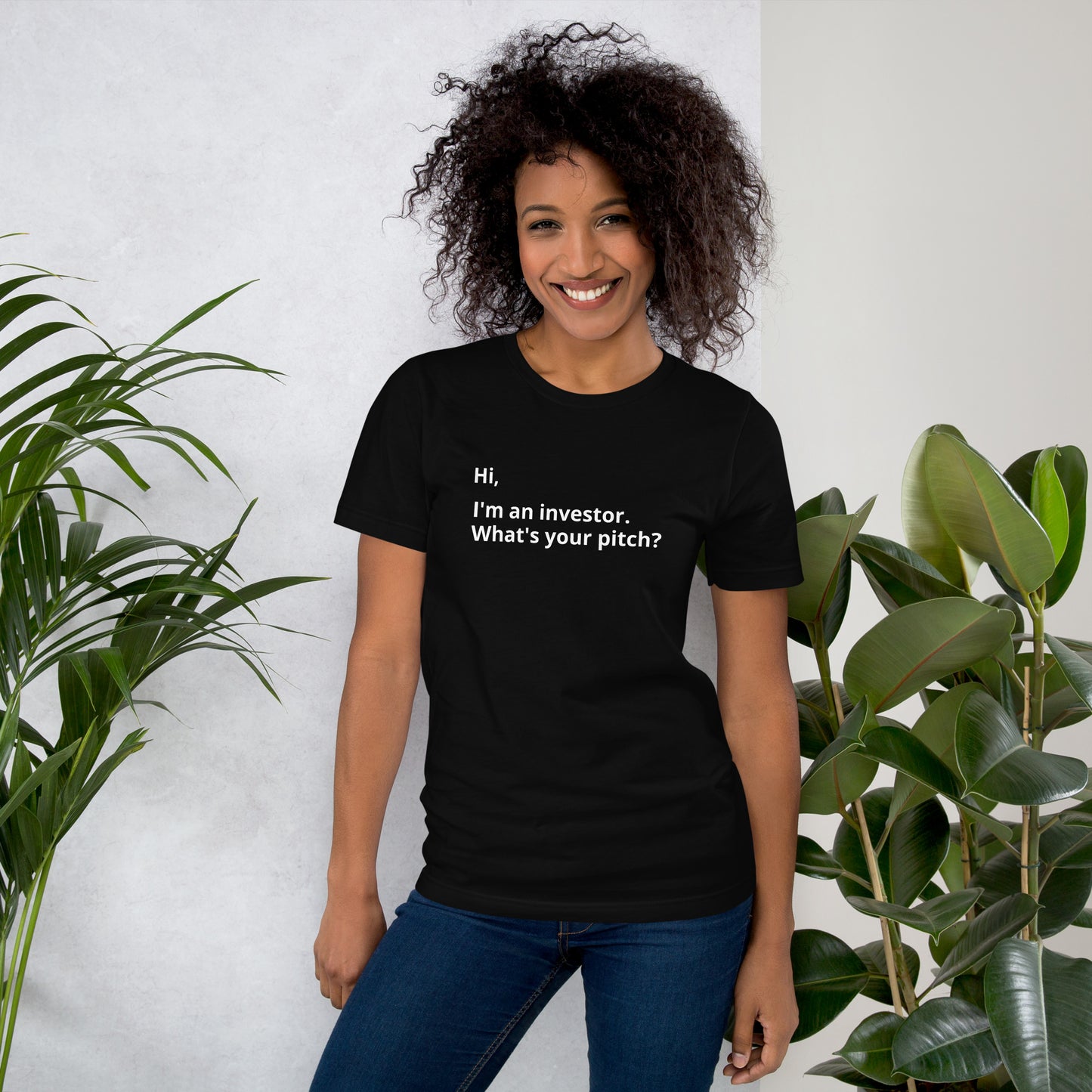 I'm An Investor. What's Your Pitch? Unisex T-Shirt (Text On Both Sides Of Shirt)