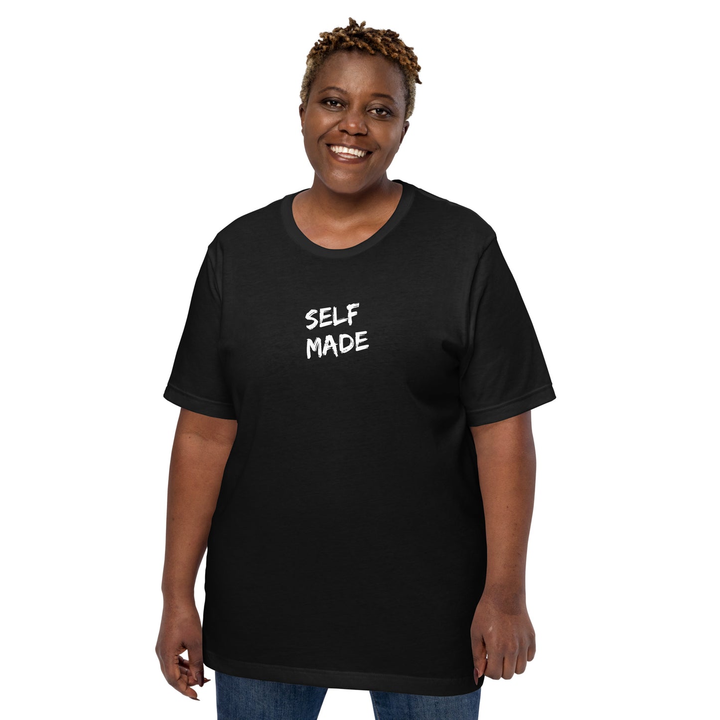 Self Made - White Text - Unisex T-Shirt