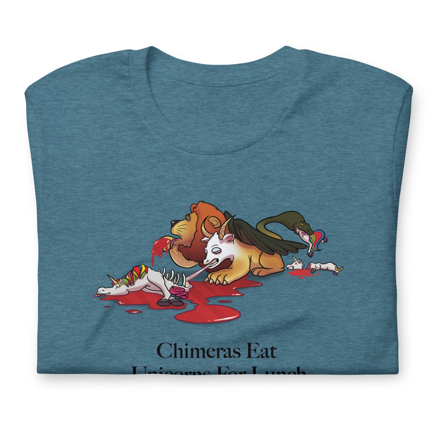 Chimeras Eat Unicorns For Lunch Unisex T-Shirt (Chimera = $1T+ Valuation, Unicorn = $1B+ Valuation)