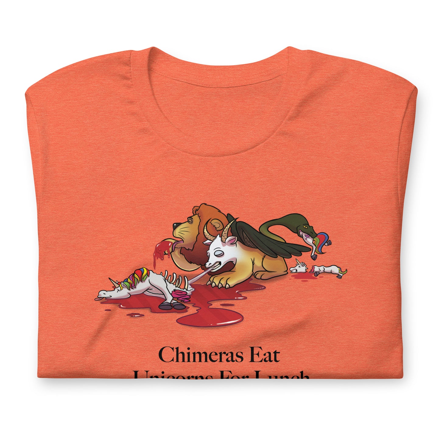 Chimeras Eat Unicorns For Lunch Unisex T-Shirt (Chimera = $1T+ Valuation, Unicorn = $1B+ Valuation)