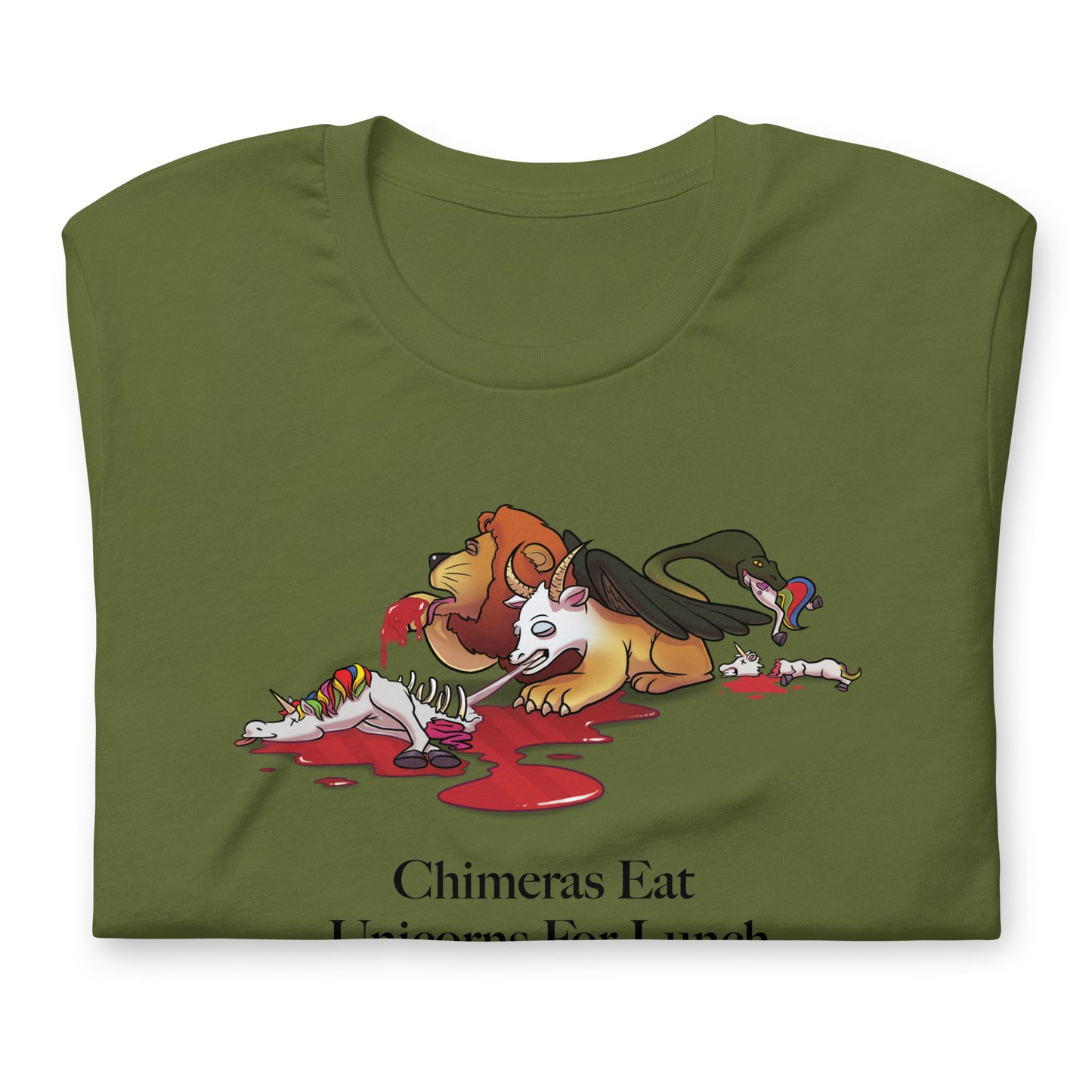 Chimeras Eat Unicorns For Lunch Unisex T-Shirt (Chimera = $1T+ Valuation, Unicorn = $1B+ Valuation)