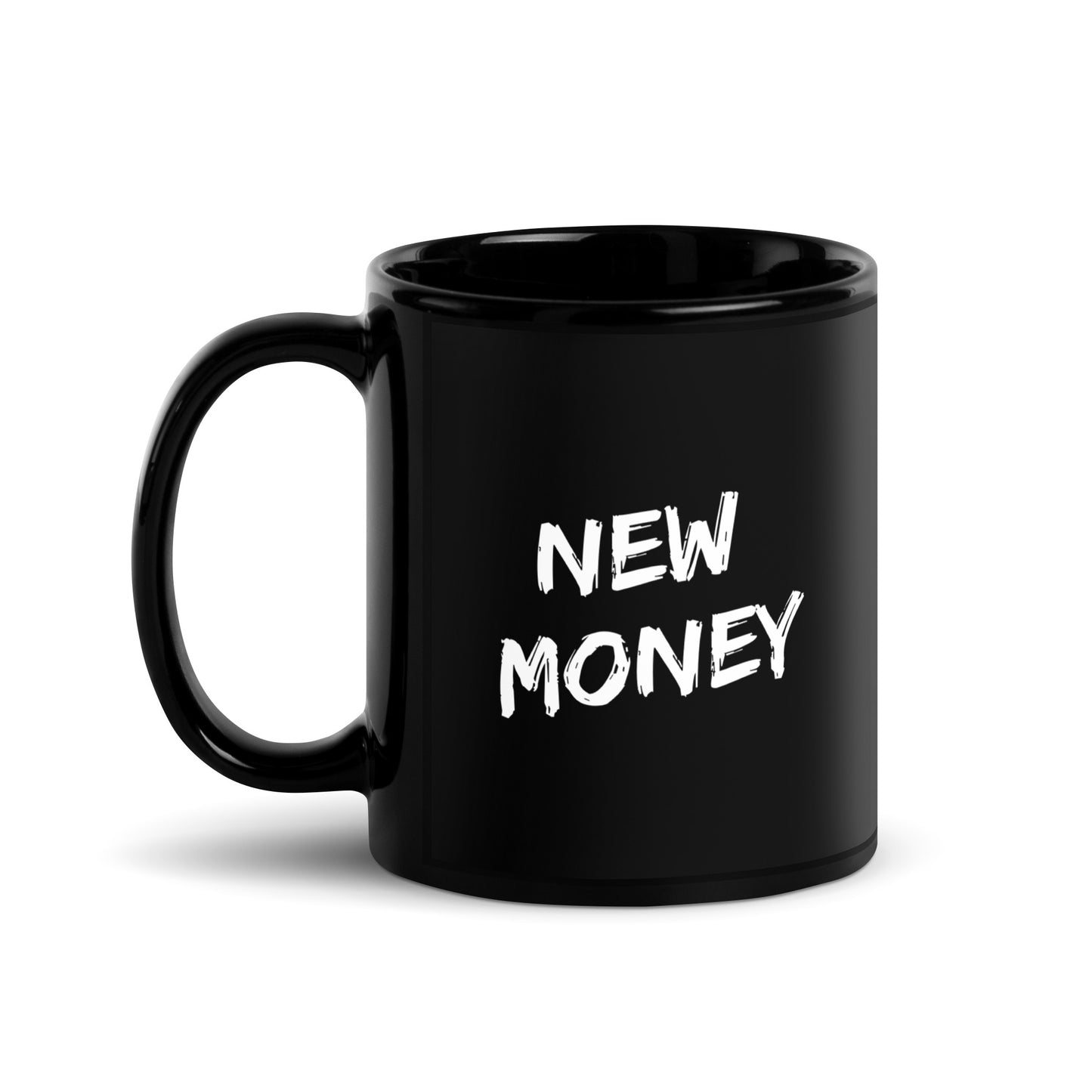 New Money Black Glossy Mug