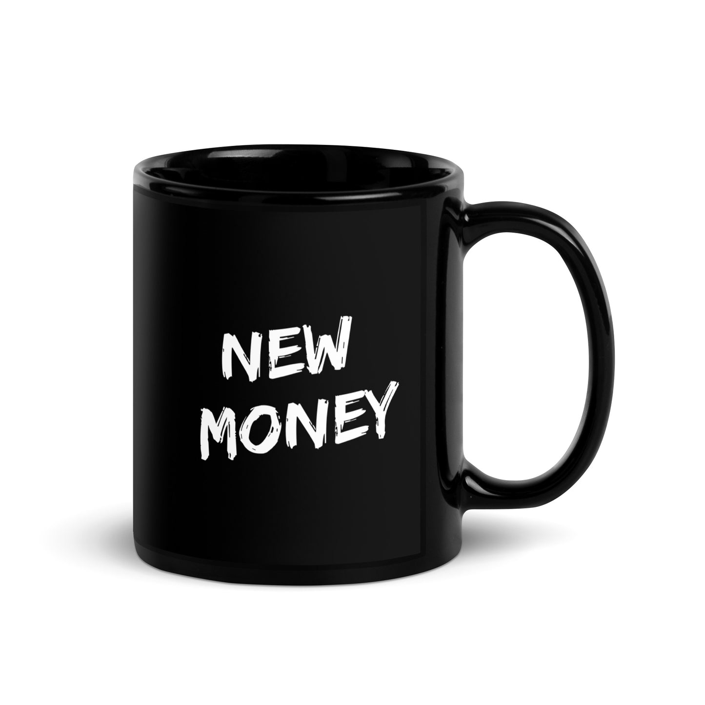 New Money Black Glossy Mug
