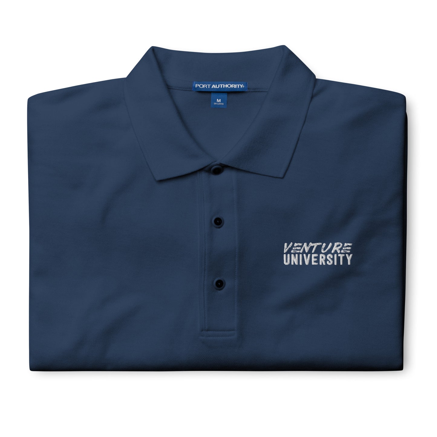 Venture University Men's Premium Polo Blue