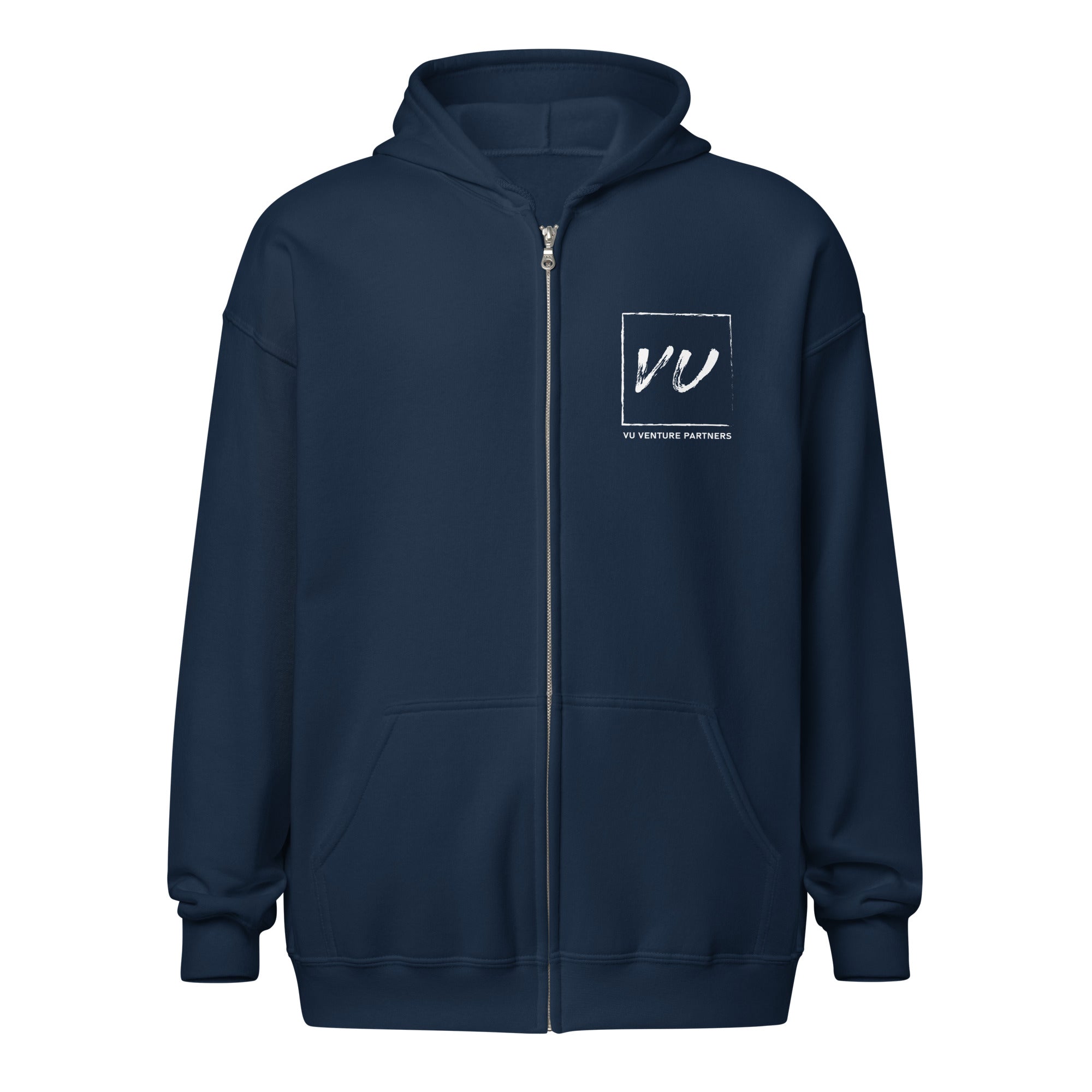 VU Venture Partners + VU Logo + Box Unisex Heavy Blend Zip Hoodie