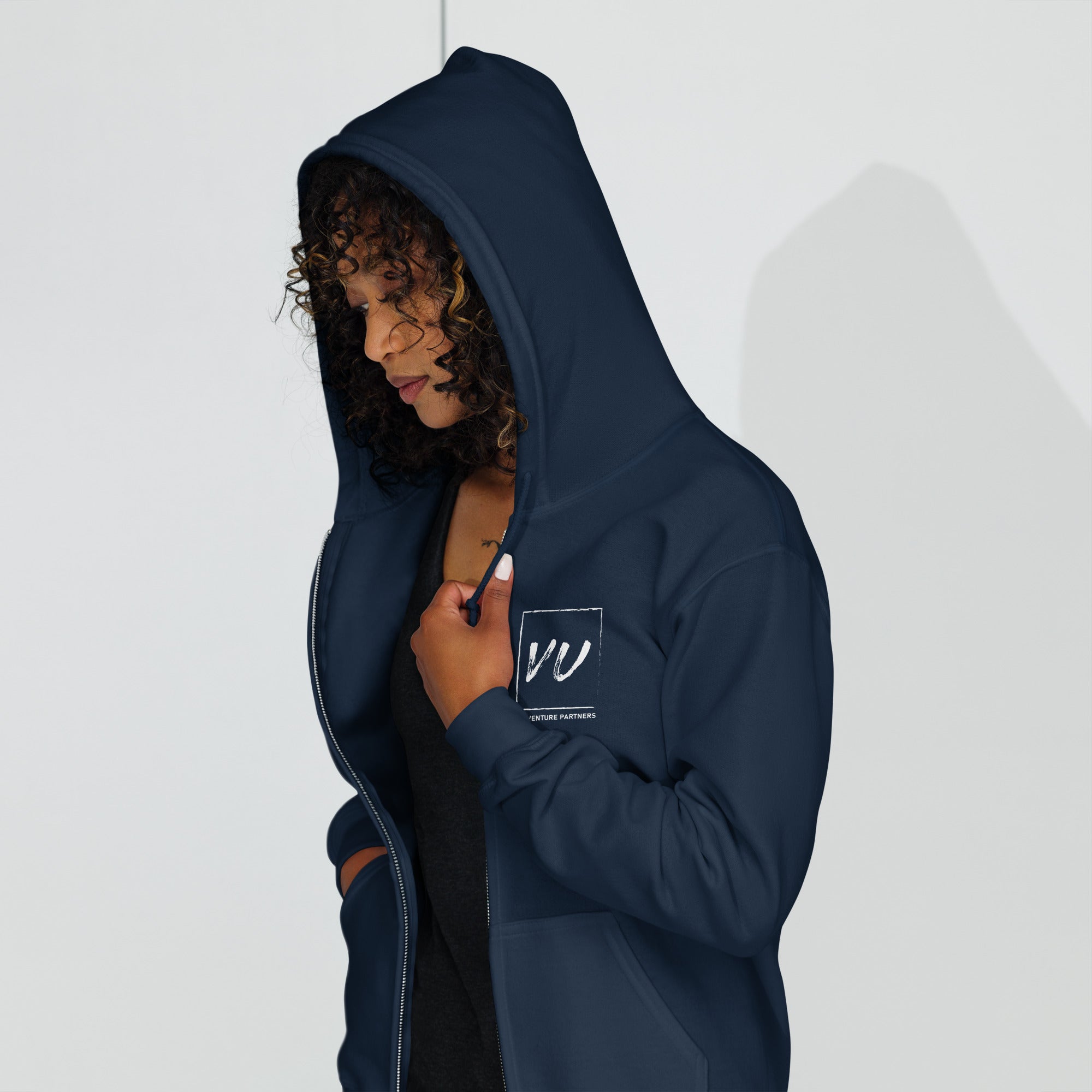 VU Venture Partners + VU Logo + Box Unisex Heavy Blend Zip Hoodie