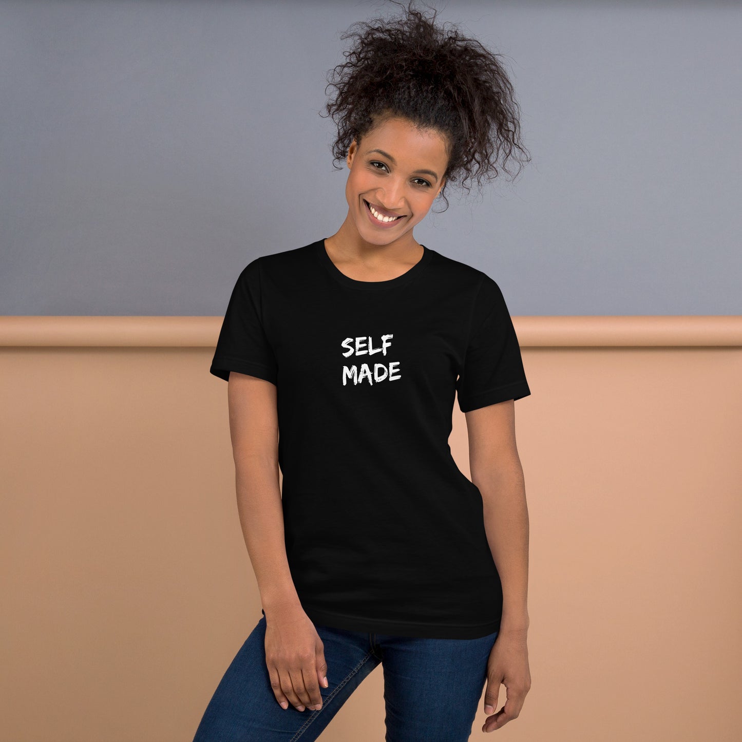 Self Made - White Text - Unisex T-Shirt