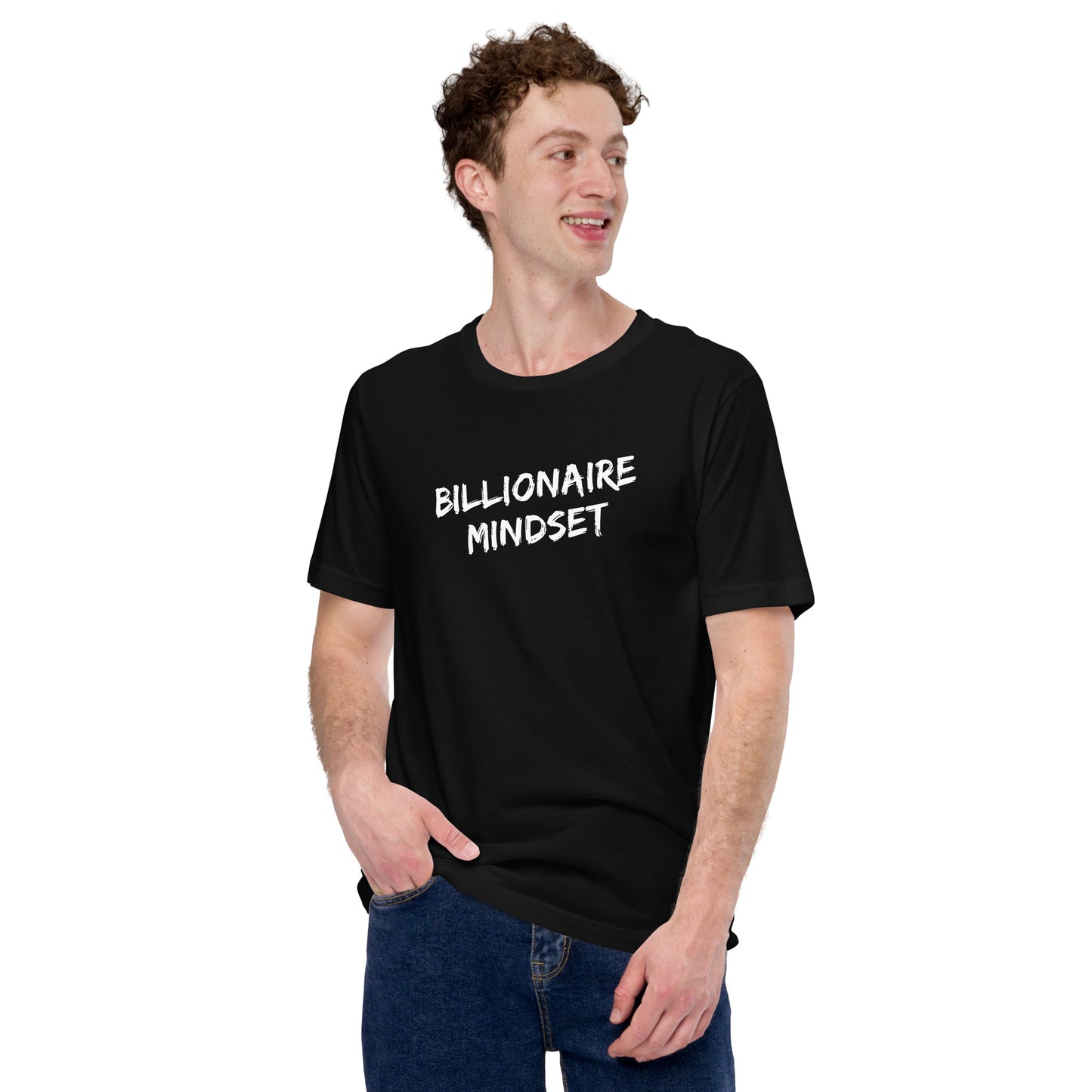 Billionaire Mindset - White Text - Unisex T-Shirt